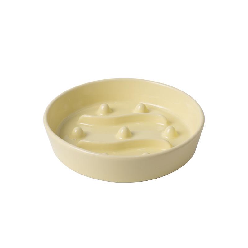Ceramic slow food bowl Anti-choking slow food bowl Pet bowl Anti-overturning bowl Cat food bowl Cat bowl Dog bowl Pet supplies