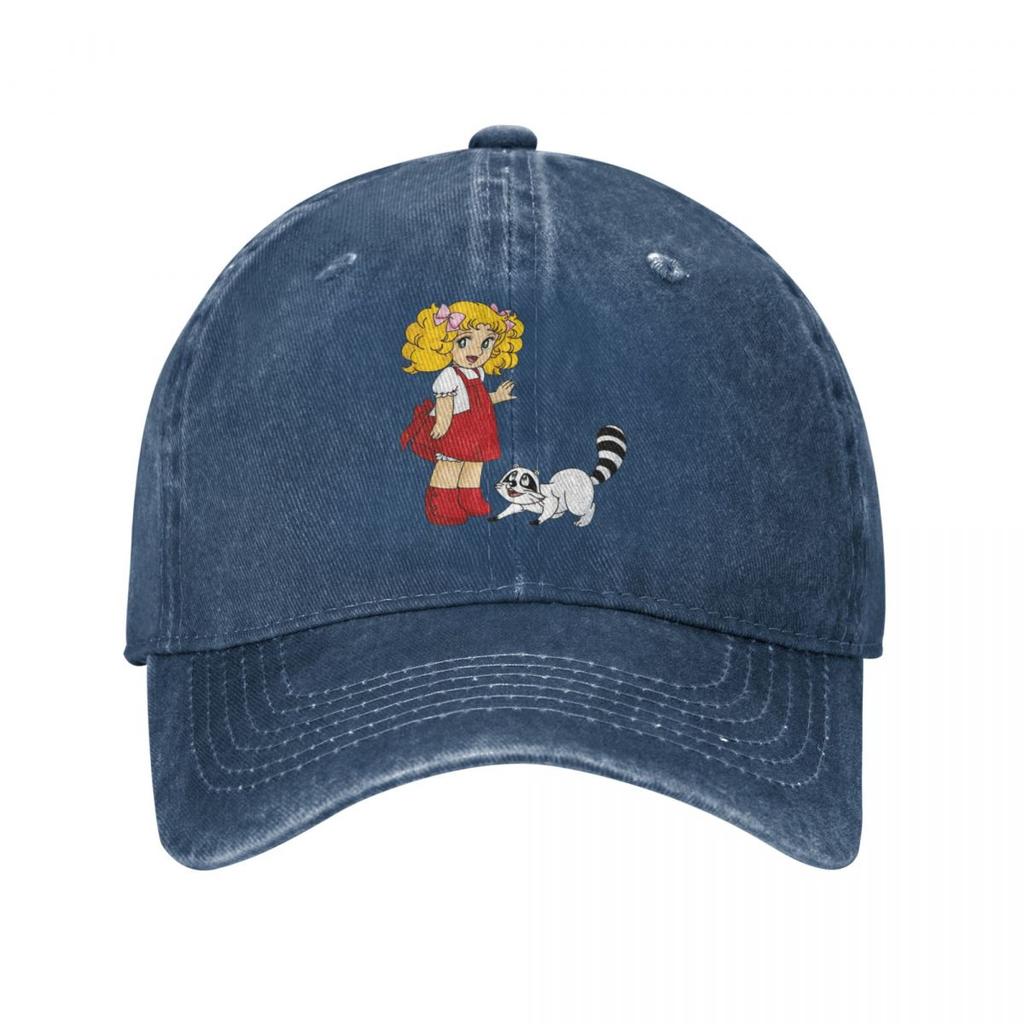 Candy Candy Anime Schneekappe Unisex Damen Baseballkappen Used Gewaschene Hüte Kappe Lässig Outdoor Sommer Snapback Hut
