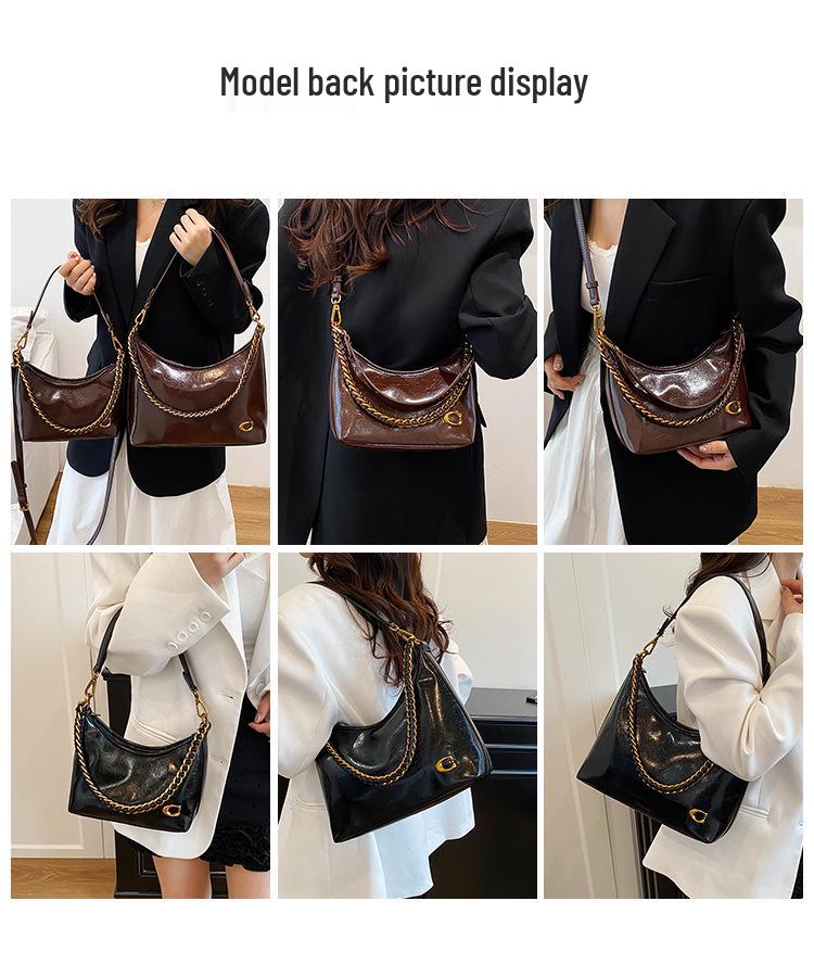2025 Women's High-End Versatile Chain Tote: Trendy Underarm and Crossbody Bag