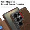 For MagSafe RFID Blocking Flip Leather Phone Case Samsung Galaxy S25 Edge S24 S23 Ultra S22 Plus Wallet with Card Holder Cover