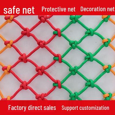 Kolorowa Siatka Bezpieczeństwa dla Dzieci na Schody i Tarasy - Nylonowa Siatka Ochronna przed Upadkiem na Balustrady Zewnętrzne