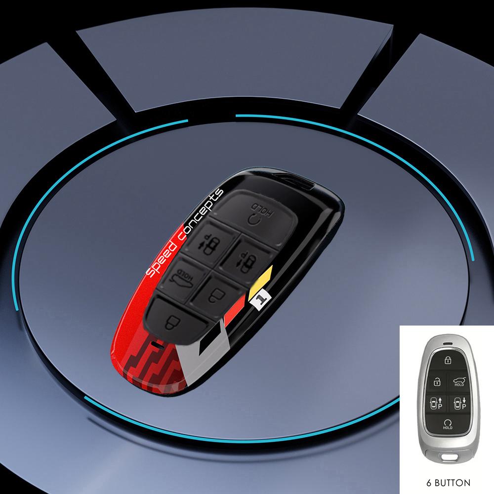 Graffiti Car Key Case Cover For Hyundai Solaris Sonata Hybrid Nexo Nx4 New Grand Santa Fe Tucson Accessories