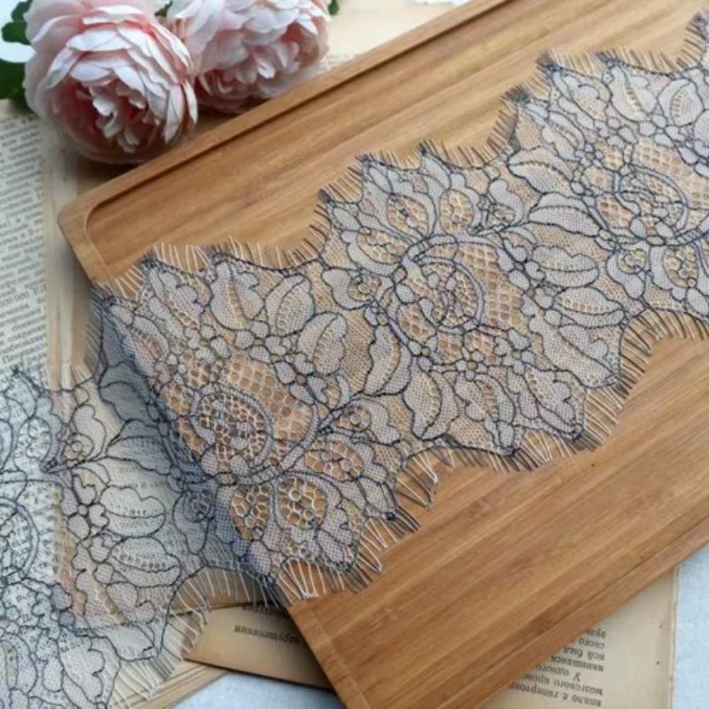 Handmade Handmade Lace Bearded Edge Lace Ribbons Trim Eyelash Lace Fabric  Wedding Dress