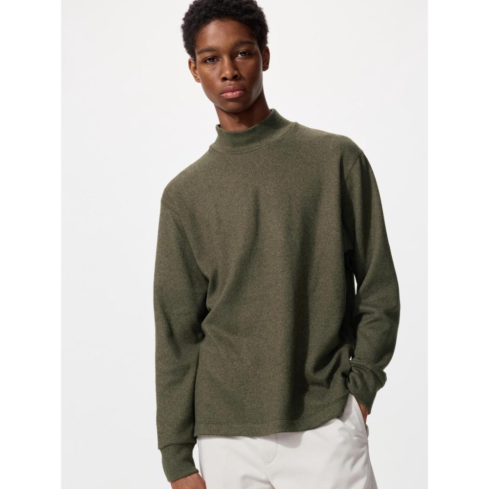 Uniqlo SofT KniT Fleece Mock Neck T
