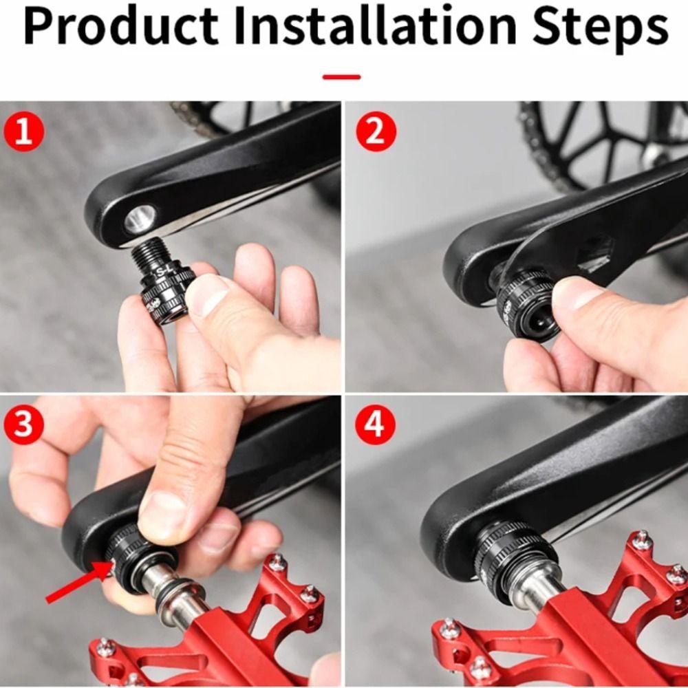 1 Pair Titanium Zinc Zinc Alloy Pedal Extender 23MM Bicycle Pedal Extension Bolts Road Bicycle