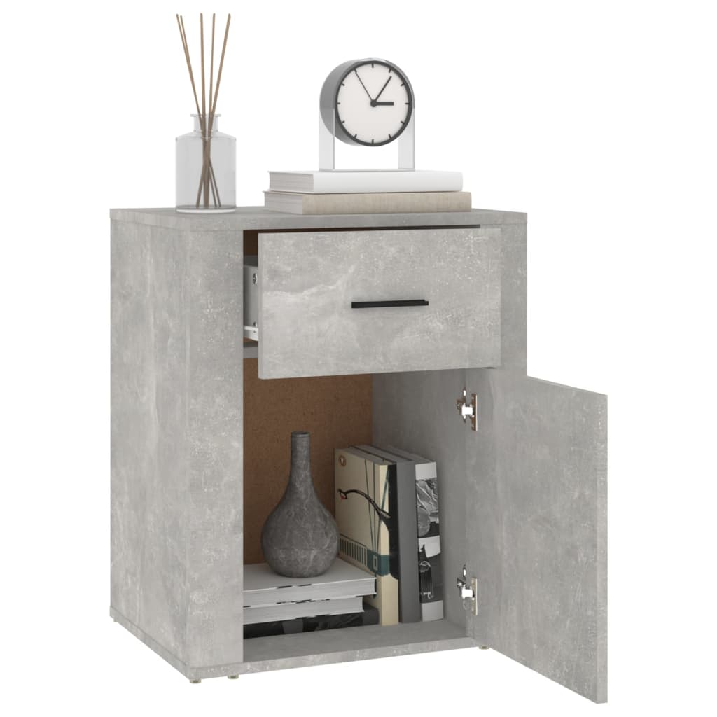 Nightstand Concrete Grey 50x36x60 cm Particleboard