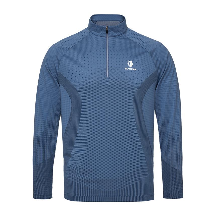 BLACKYAK Men'S Jacquard Zip-Up Long Sleeve Tee #1_Gd