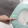 Plüsch-WC-Sitzbezug mit Griff Verdickt Waschbar Weich O-förmig Vier Jahreszeiten Universal Badezimmer WC-Schüssel Wärmer Kissen Pad