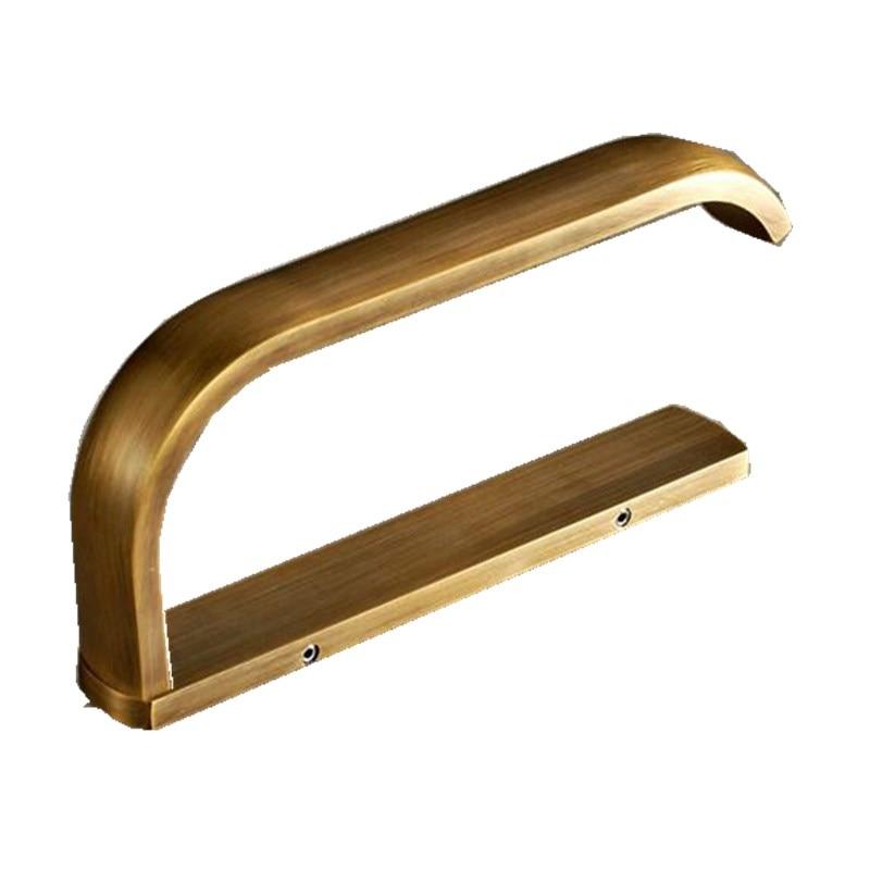 Solid Brass Wall Mount Antique Luxury Brushed Paper Towel Mount Square Toilet Paper Mount | Paper Case (Gold)