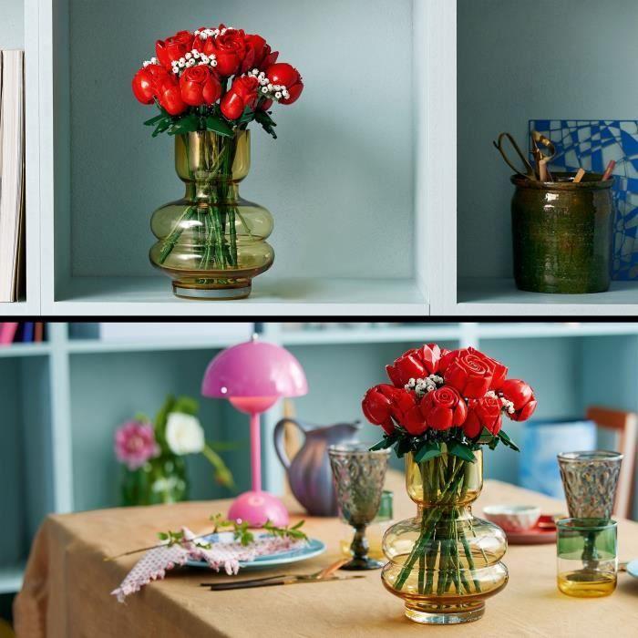 LEGO® 10328 Icons Le Bouquet De Roses, Fleurs Artificielles Pour Décorer, Cadeau De Saint-Valentin Pour Adultes