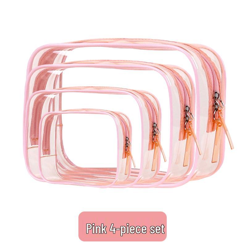 Large Capacity Waterproof Transparent Makeup Bag - Portable Toiletry Organizer for Travel