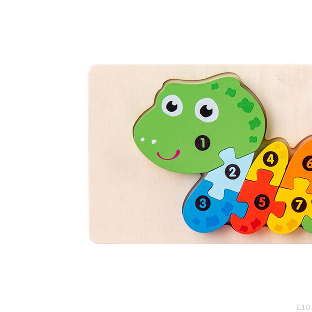 for Toddlers, Montessori Toys, Animal Shaped Wooden Puzzle