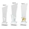 Customized Glass Award Trophy Commemorative Honor Sandblasting Carving for Office Home Decor Annual Ceremony Corporate Events