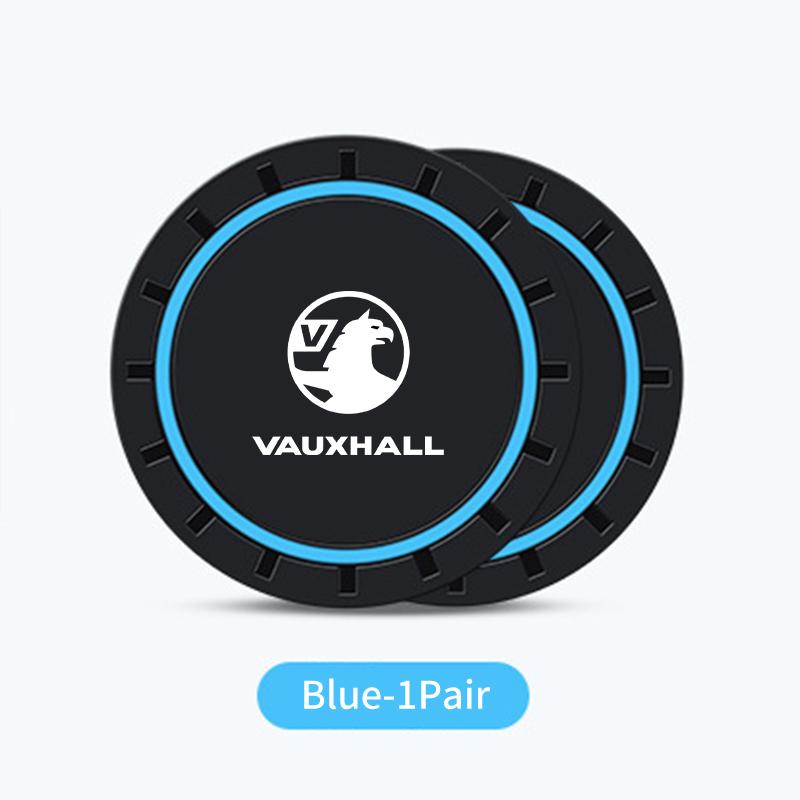 

2PCS Car Coasters Water Cup Slots Non-Slip Mat Waterproof Cup Pad For Vauxhall VXR Dokker Lodgy Logan Sandero Duster Stepway