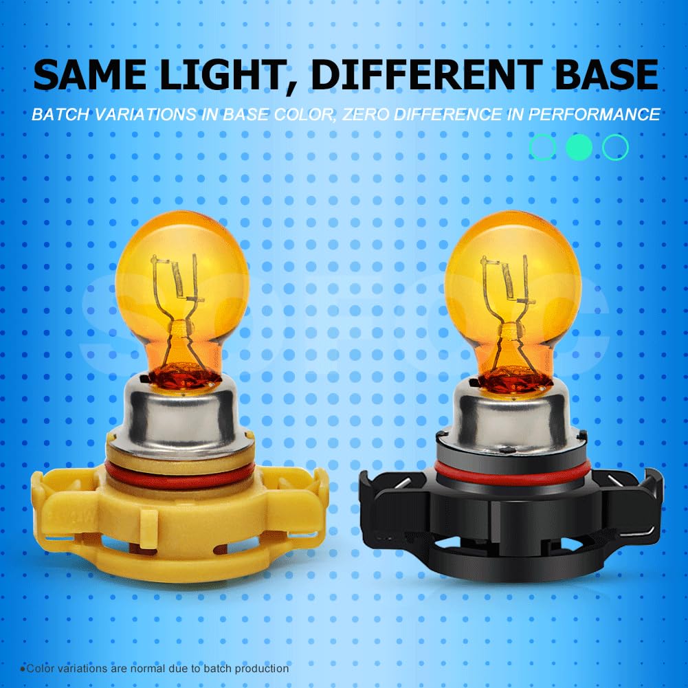 SOFOC PSY24W Car Halogen DRL Turn Signal Lamp Fog Lamp 24W Amber Yellow 3000K Ultra Bright 2pcs