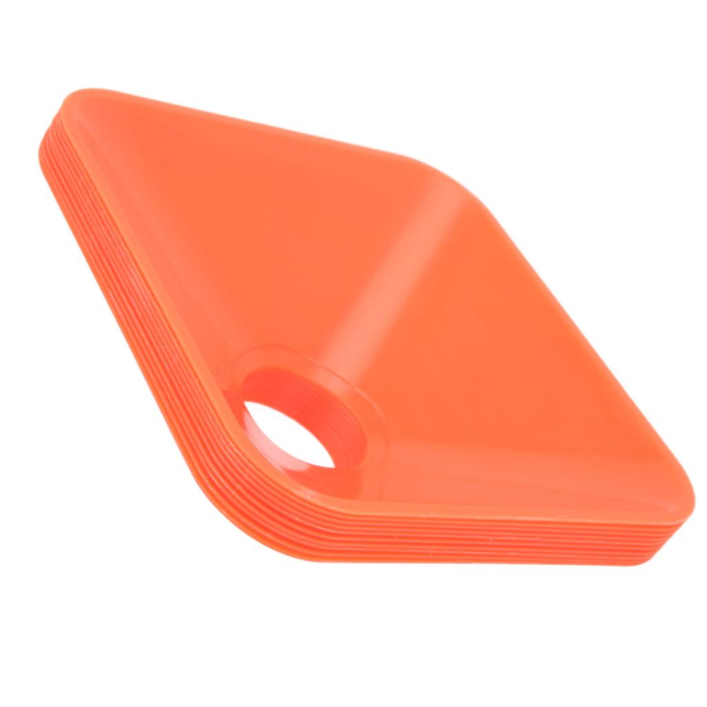 10PCS Training Cones Square Bright Color Stackable Compact Cones Marker for Sports Football Orange