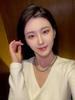Latest Hot Brand Vintage Women's Necklaces Luxury Jewelry For Women Design Pendant Lady Party Green  Pearls Necklace 40+5CM