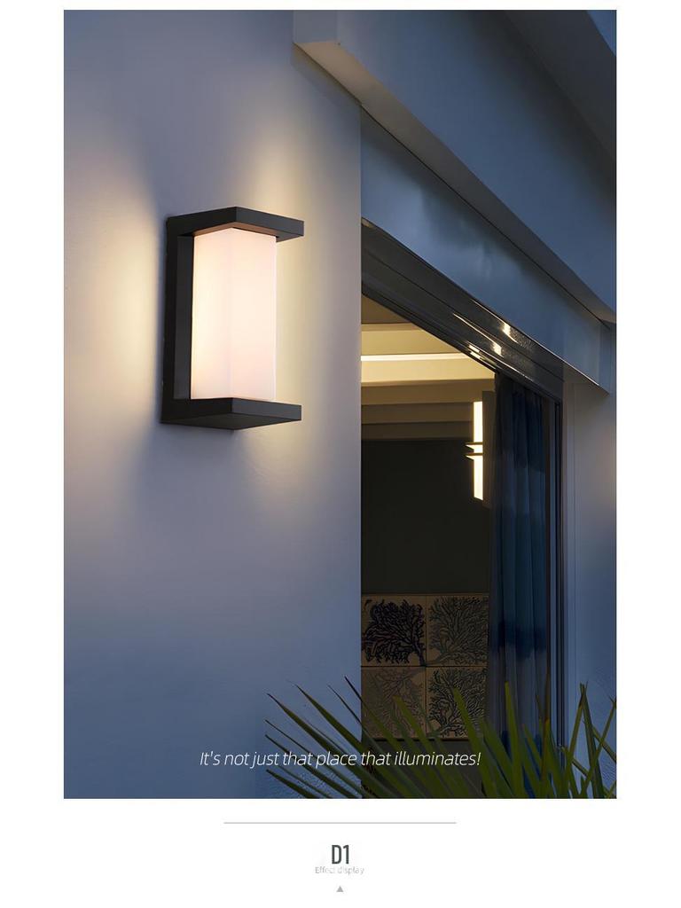 LED Waterproof Outdoor Wall Light for Balcony, Corridor, Courtyard, and Garden