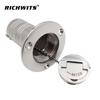 RICHWITS Stainless Steel Flip-Up Fuel & Water Inlet Cap for Yacht & RV Tanks