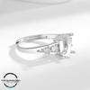 Trendy Open Copper Ring Setting for Oval 8*10mm Huazi Cabochon in Imitation 925 Silver