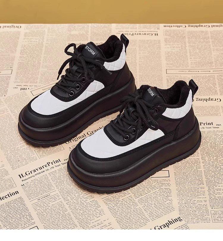 

Thick-soled snow boots women s 2025 new winter women s shoes warm cotton shoes piled thickened waterproof Martin boots short boots 40