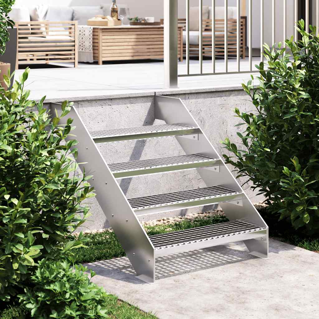 Vidaxl Peldaño de Rejilla, 70X24X7 Cm, Acero Galvanizado