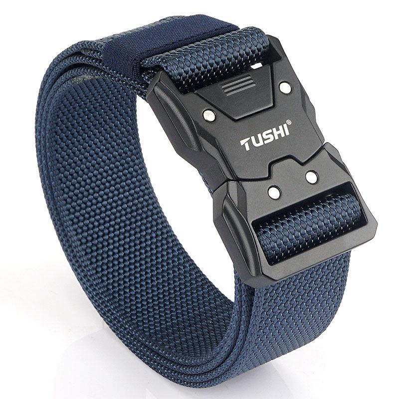 Men's Nylon Tactical Quick Release Belt - Casual & Outdoor Leather Workwear