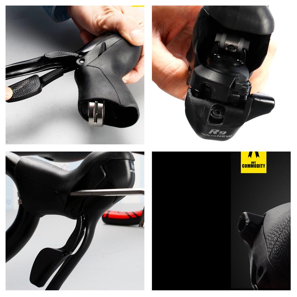 2Pcs 2x7 Speed Bike Shifter Brake Levers Aluminum Alloy PVC 7 8 9 Speed Bicycle Accessories Fit for Road Bike