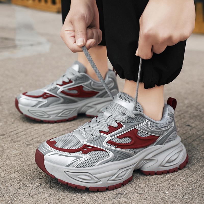 Platform casual versatile lace-up student sneakers men's and women's couple shoes New retro dad shoes