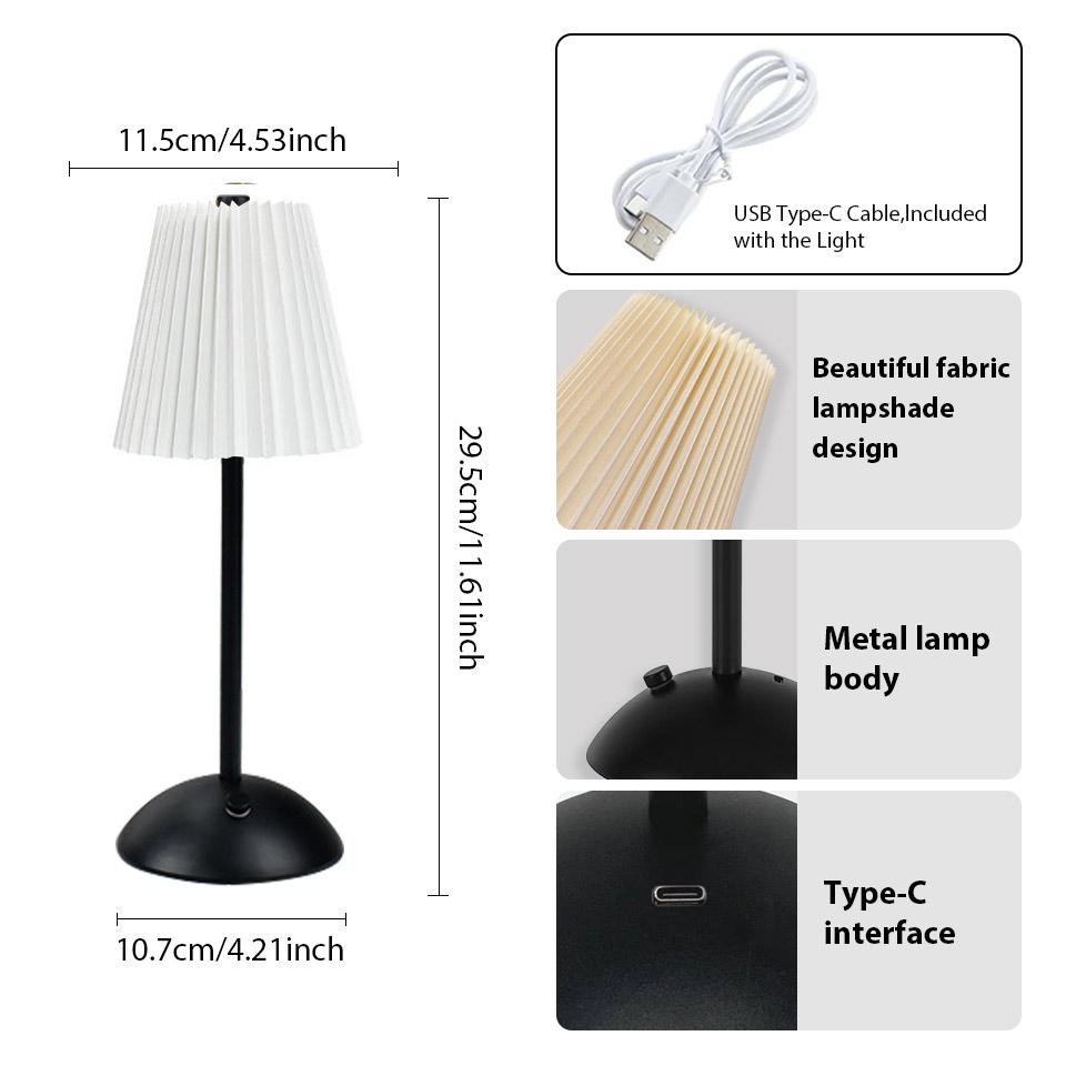 Rechargeable LED Table Lamps Touch Desk Lamp Wireless Night Light Restaurant Bar Desktop Mood Lighting Bar Decoration