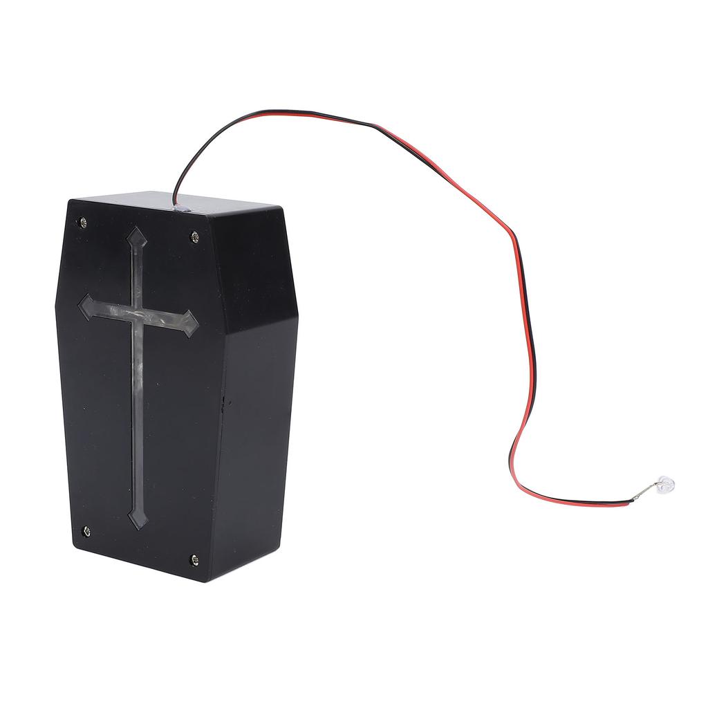 LED Sound Control Coffin Box Scary Sound Speaker Coffin Board Shape Horror Screaming Sound Box