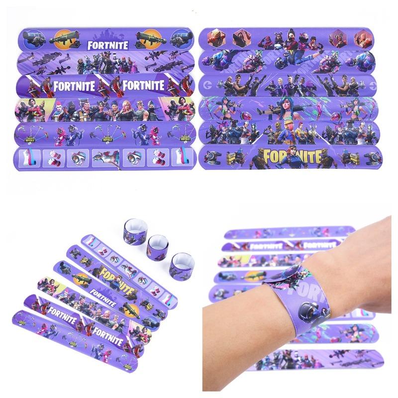 12st Fortnite Tecknad Barnarmband Animefigurer Pojkar Flickor Armband Leksaker Barn Julklappar
