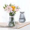 Vase Stylish Glass Single Flower Holder Simple Container Transparent Base Decorative Home Decoration Height 15CM