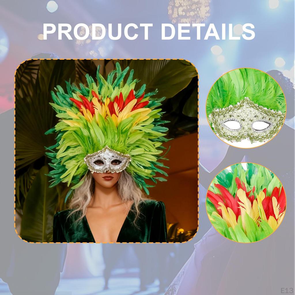Feather Headdress Cosplay Headband Headwear Photo Props Fancy Dress Masquerade for Thanksgiving