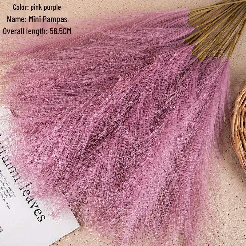 Mini Pampas Grass Wedding Artificial Flowers for Home Decor