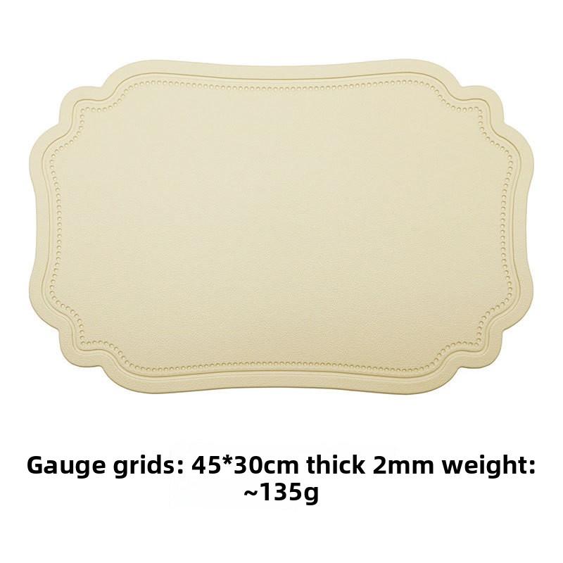 Retro Imitation Leather Placemat Waterproof and Oil-proof Western Dining Mat Nordic Thermal Insulation Mat Table Mat Household Anti-scalding Mat