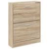 Vidaxl Zapatero, Roble, 59x17x81 cm, Material Derivado de la Madera