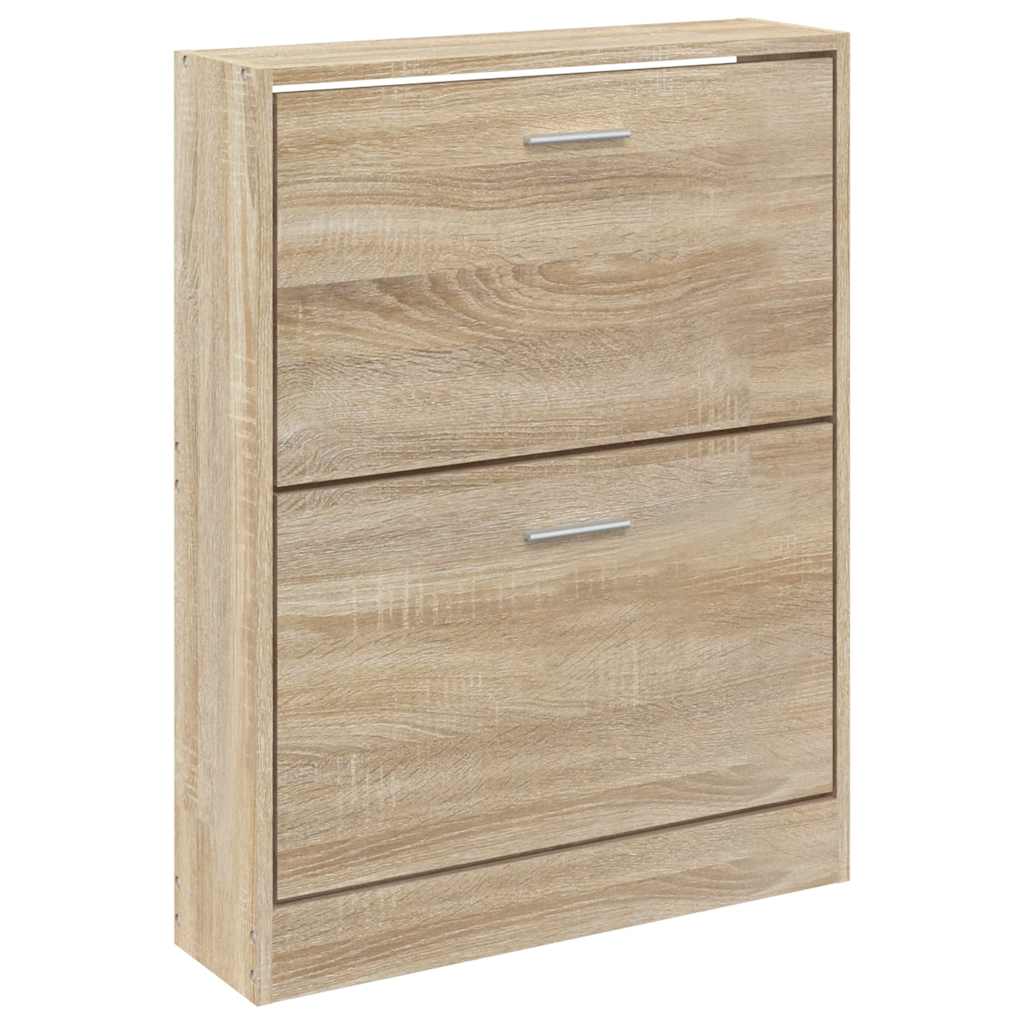 Vidaxl Zapatero, Roble, 59x17x81 cm, Material Derivado de la Madera