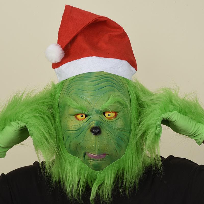 Grinch Green Costume For Adults And Kids Christmas Costumes Party Outfit With Mask Headpiece For Holiday Festivities