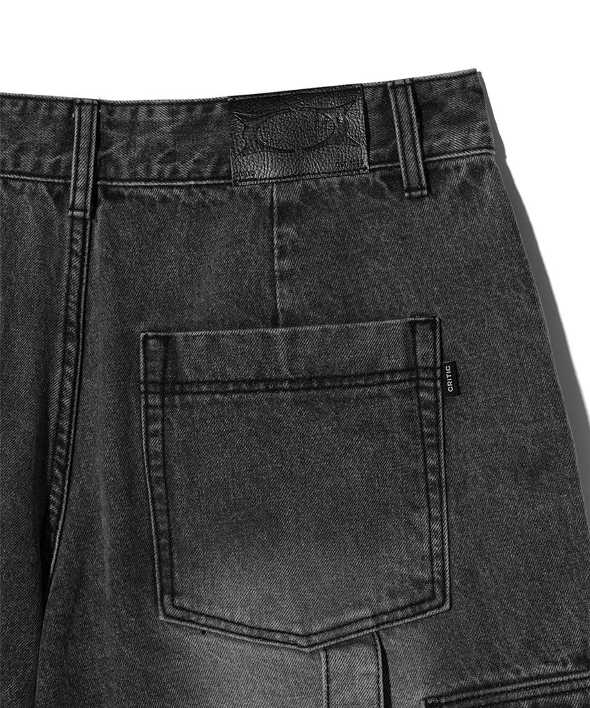 CRITIC Big Cargo Denim Bermuda Pants Dark Indigo