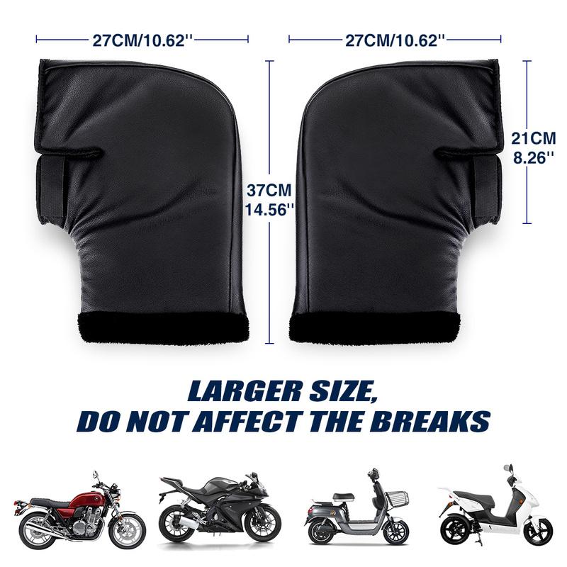 Waterproof Windproof Motorcycle Handle Bar Gloves For Motorcycle Electric Bicycle Winter Warm Muffs Protective Thermal Men Women