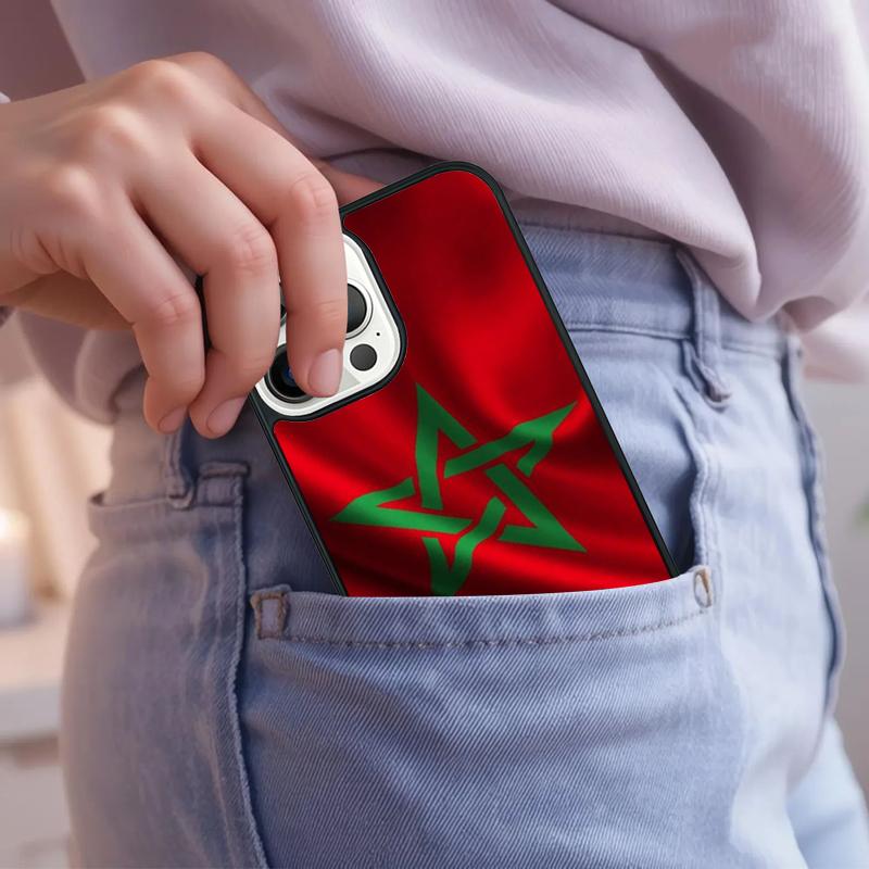 Maroc Morocco Flag Coat Of Arms Phone Case For iPhone 17 Air 15 16e 14 13 Pro Max Coque 12 11 Pro Max PLUS Cover