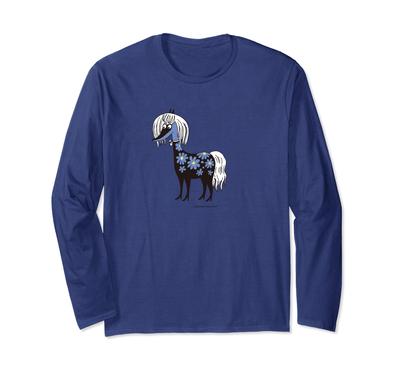 Moomin Flower Horse/Sea Horse Long Sleeve T-Shirt