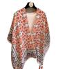 Little Fresh Women'S Silk Scarf, Sweet Wind Scarf, Flower Print, High-End Versatile Decoration, Outer Cape, Shawl Scarf.
