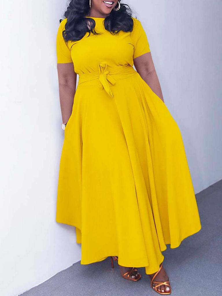 Summer 2023 Fashion: Women's Elegant Strap Dress In Large Sizes for Global Appeal