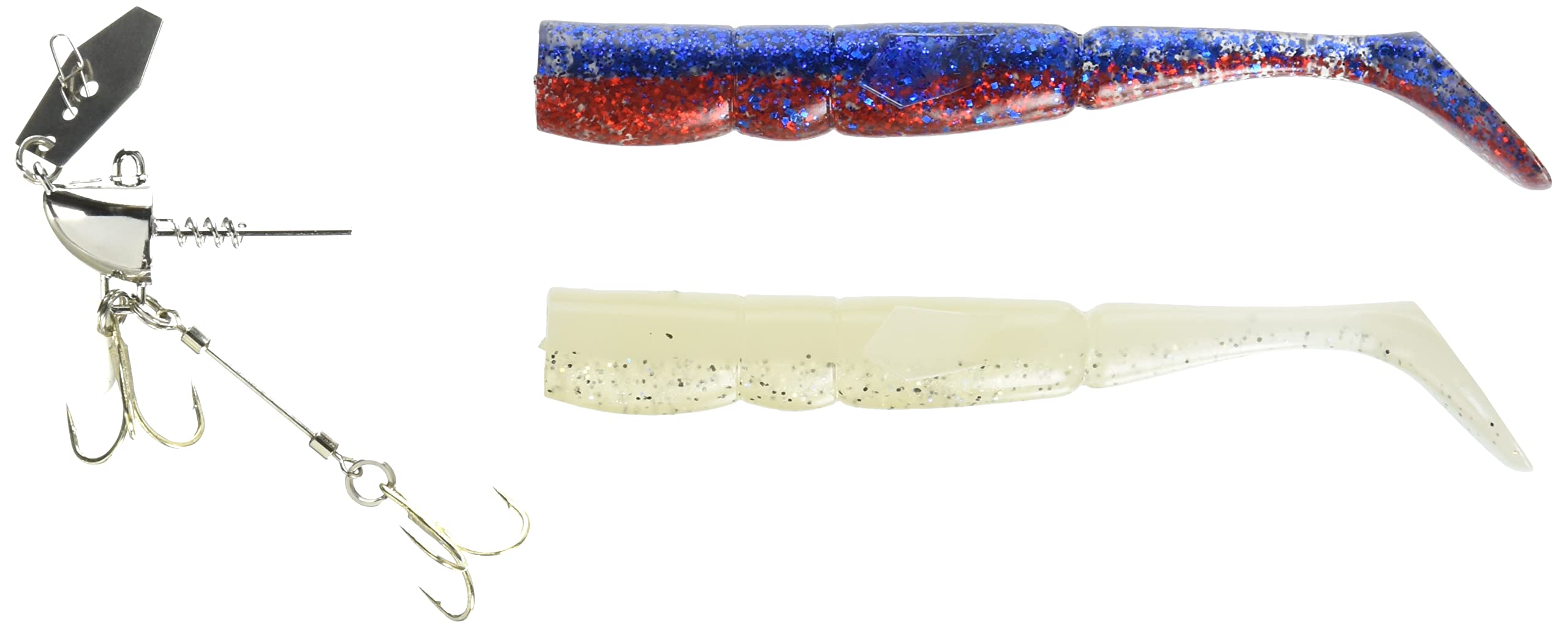 Megabass Worm BOTTOM SLASH PLUS STARTER SET Silver Head 15g head collar