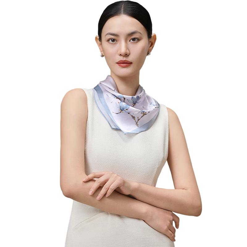 Shanghai Story Women s Printed Mulberry Silk Scarf