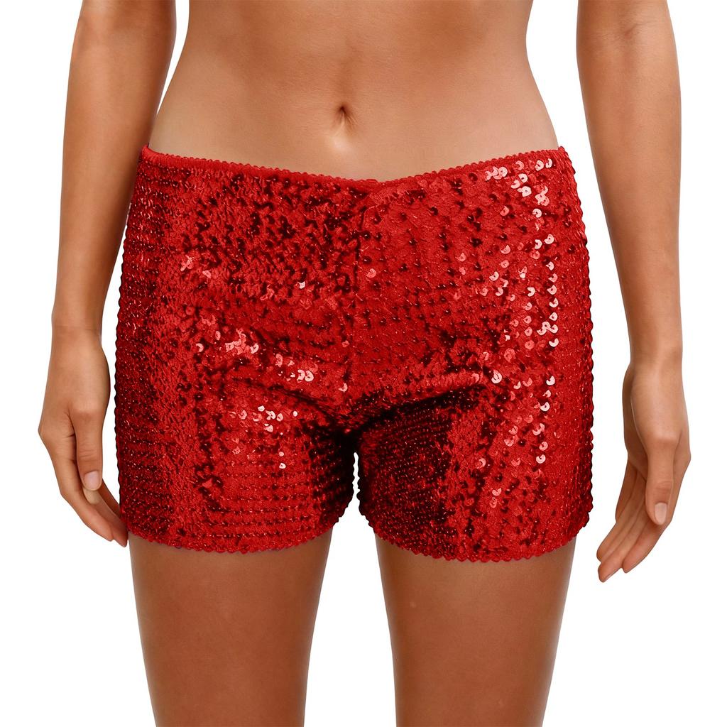 Women's Fashion  Sequin Slim-Fit Low-Waist Versatile Hot Pants