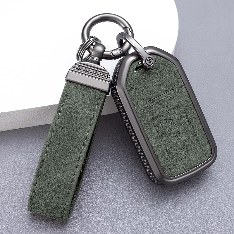 YO&YOYE Compatible With Honda Key Fob Cover With Keychain Leather Key Case Protector For  Honda Accord Civic CRV Pilot Odyssey 11Th Gen Smart Key