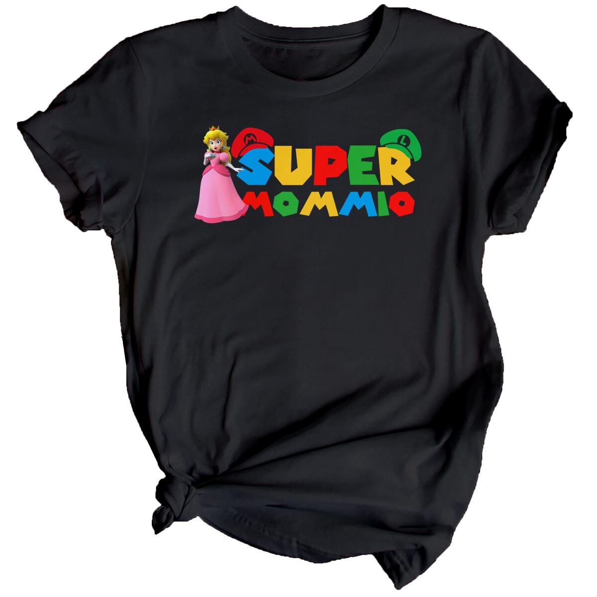 

Super Mommio Womens Mothers Day 100% Cotton T-shirt Mens Tees Top Top Funny Mama Mom Cute Gift Idea #MD XL